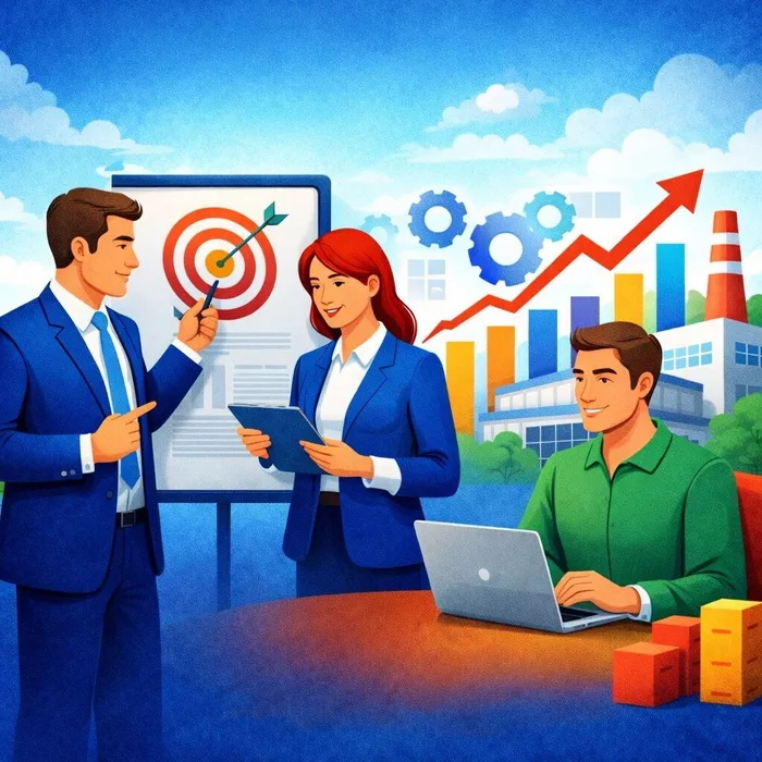 тематическое изображение работы в офисе