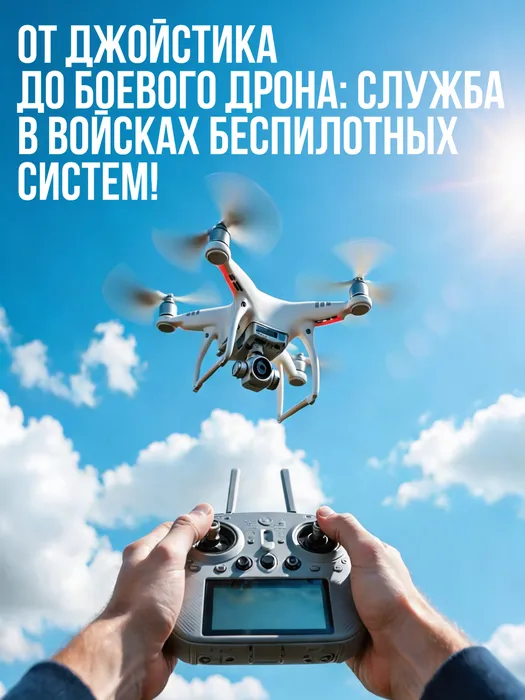 Квадрокоптер в небе