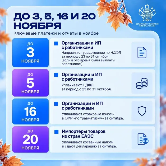 Календарь предпринимателя